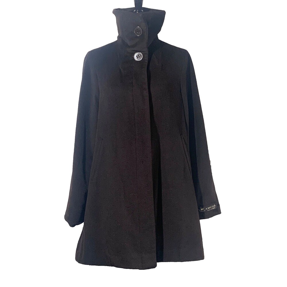 VTG Dale Dressin Amicale Pure Angora Coat 10 Espresso Brown AS IS Moth Trails
